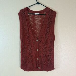 Liz Claiborne Maroon Knit Vest M